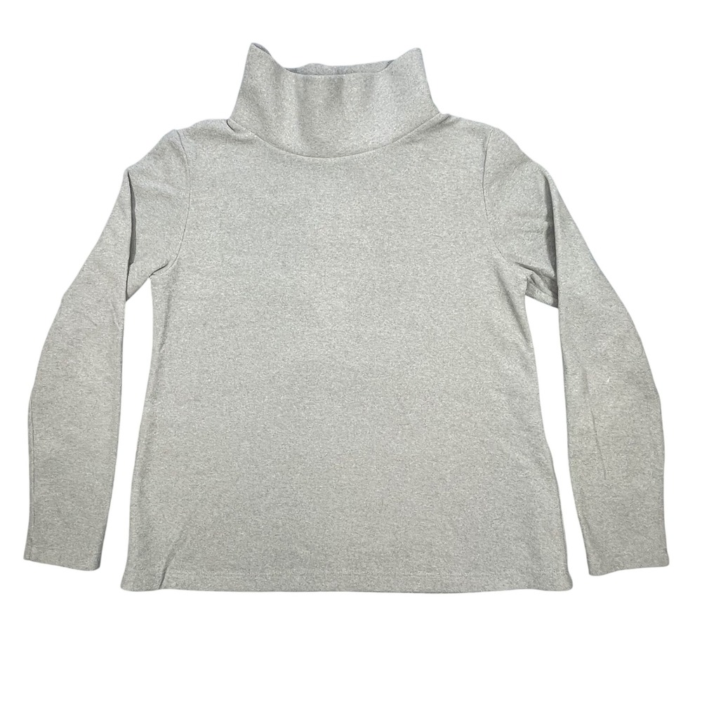 Dudley Stephens Gray Fleece Turtleneck Pullover Women Medium M